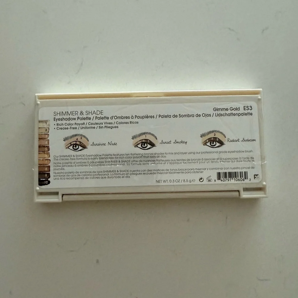 FLOWER Beauty 10 Shade Shimmer & Shade Eyeshadow Palette - Gimme Gold New Sealed - Picture 6 of 8